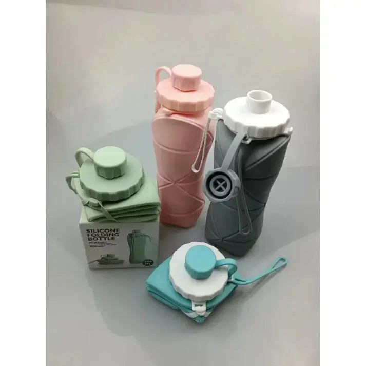 Foldable Silicone Water Bottle Leakproof & Travel Friendly