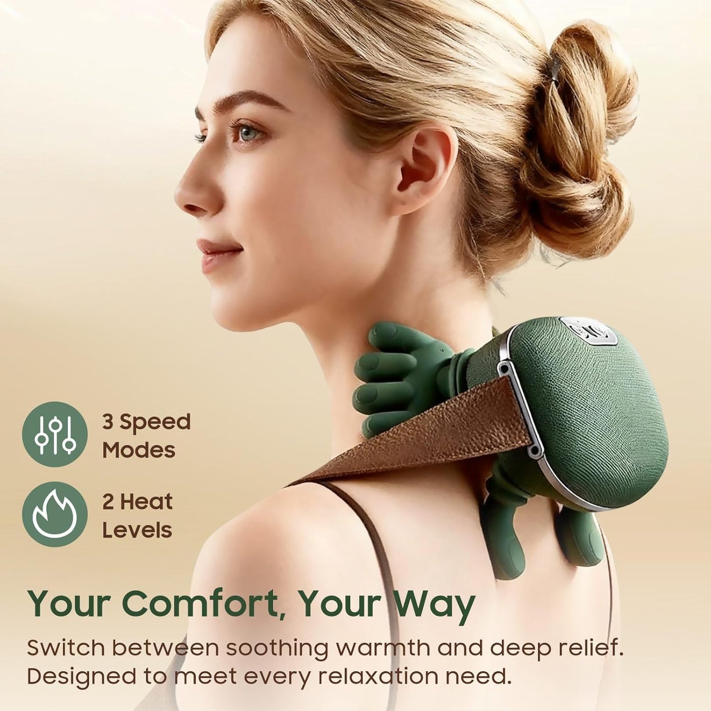 LUMOVA™ – 4D Green Neck & Shoulder Heat Massager